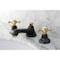 Kingston Brass NS4469BX 8" Widespread Bathroom Faucet, Black Stainless Steel/ Brass NS4469BX - alternate 6